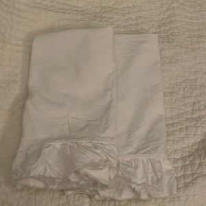 White Decorative Ruffle Pillowcase - Classic Home Bedding